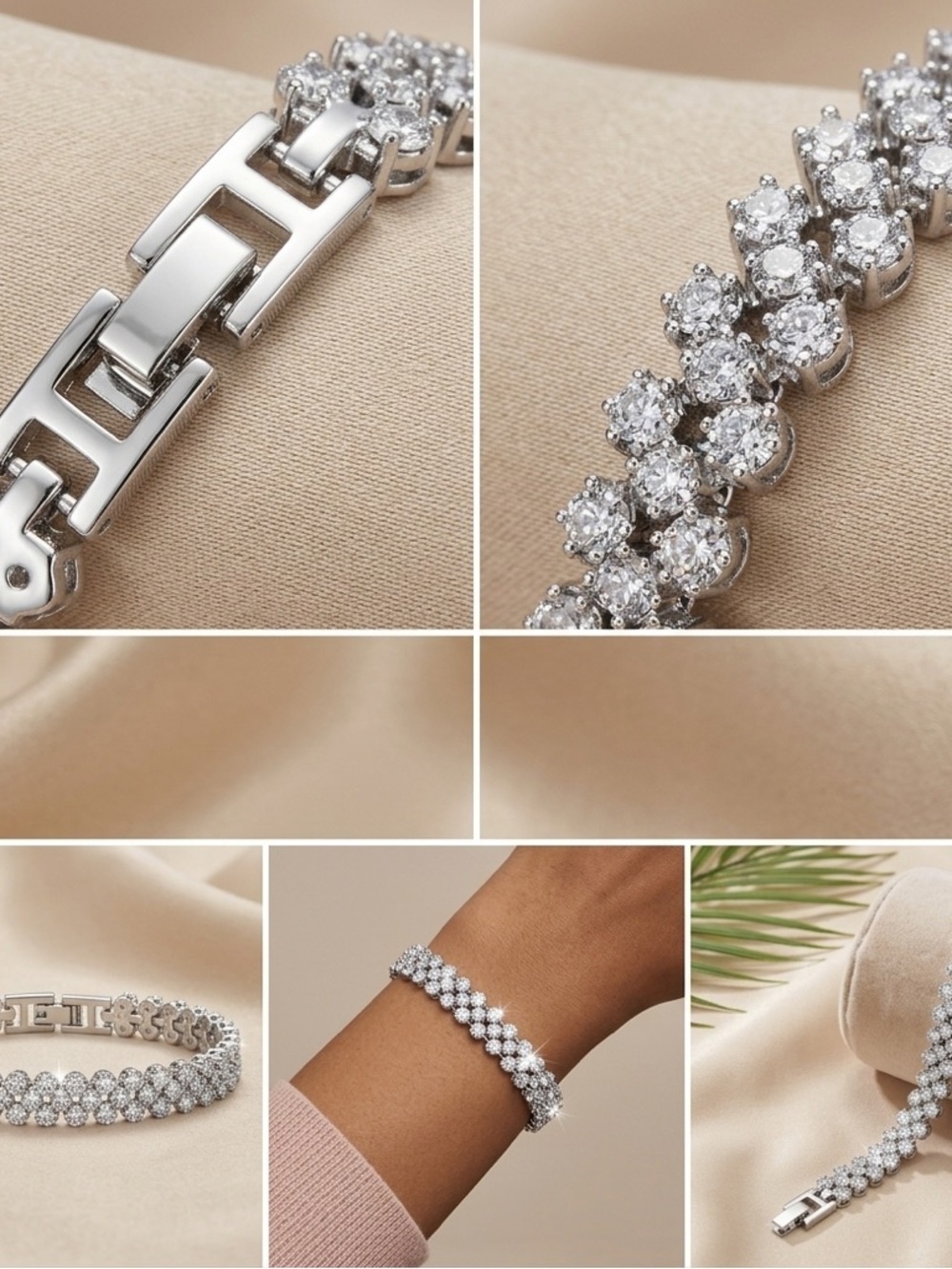 Just In ✨CZ Sterling Silver Heart Bracelet - Picture 2 of 10